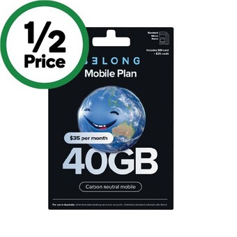 Woolworths Belong $35 voice simδ offer