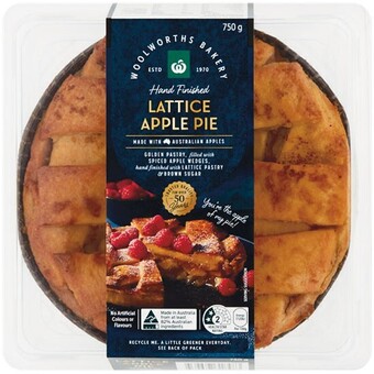 Woolworths Woolworths apple lattice pie 750g offer