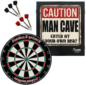 BIG W Formula sports man cave dartboard cabinet set offer