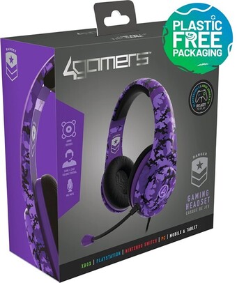 BIG W 4gamers gaming headset - purple camo offer