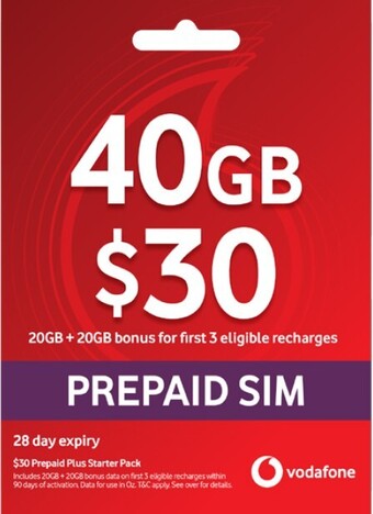 BIG W Vodafone $30 starter pack offer