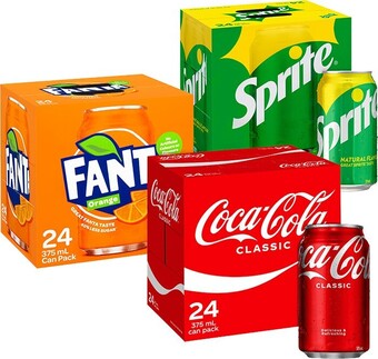 BIG W Coca-cola 24-pack can varieties 375ml offer