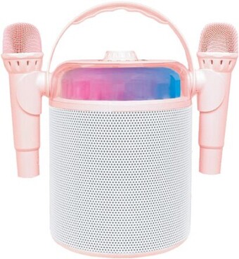 BIG W Brooklyn karaoke machine with 2 mic - pink offer
