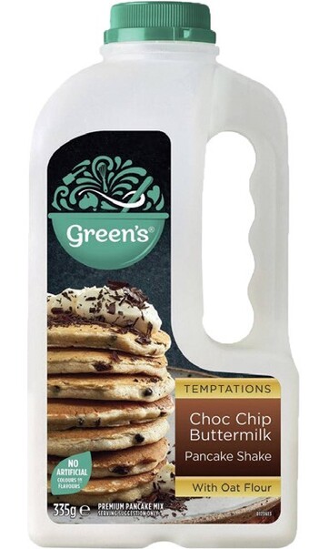 Coles Green's premium pancake shake 325g-335g offer