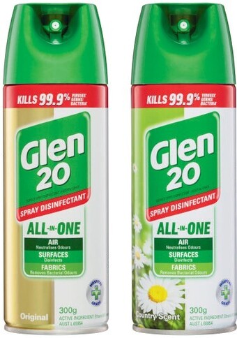Coles Glen 20 disinfectant spray 300g offer