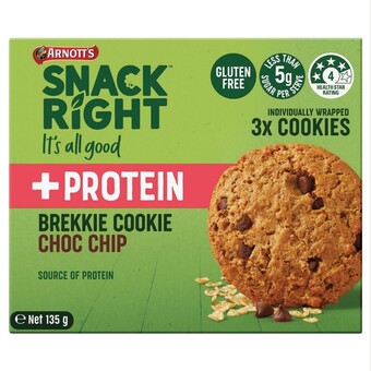 Coles Arnott's snackright brekkie cookies 135g offer