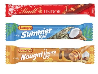 Coles Cadbury europe bar varieties 40g-50g or lindt lindor bar 38g offer