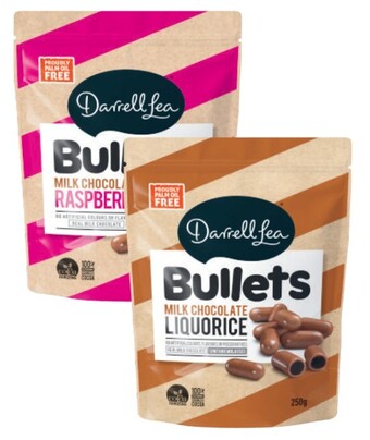 Coles Darrell lea bullets, twists, balls & liquorice varieties 140g-280g offer