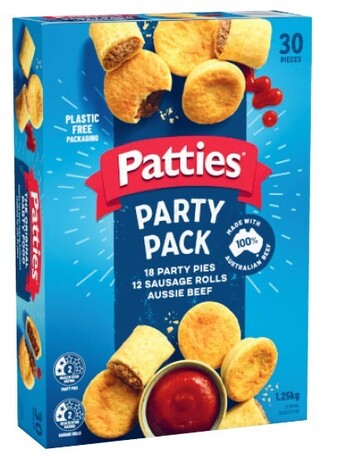 Coles Patties party pack 30 pieces 1.25kg offer