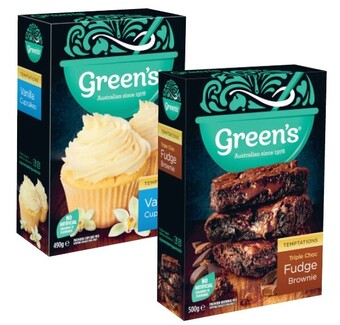 Coles Green's premium baking mix 385g-630g offer