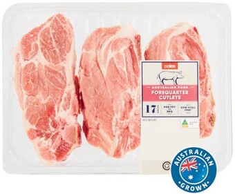 Coles Coles australian pork forequarter cutlets 800g offer