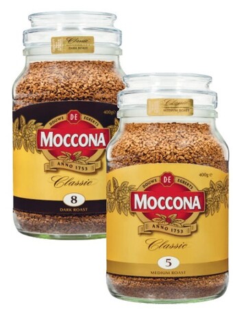 Coles Moccona freeze dried instant coffee 400g offer
