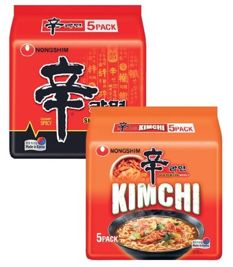 Coles Nong shim ramyun noodles 5 pack 600g offer