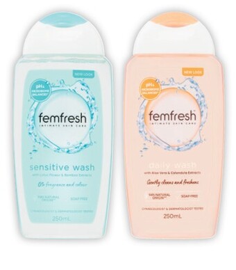 Coles Femfresh intimate wash daily or sensitive 250ml offer