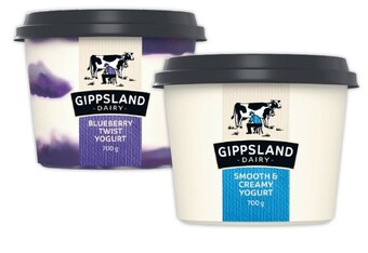 Coles Gippsland dairy yogurt twist 700g offer