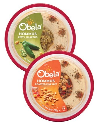 Coles Obela garnished hommus dip 220g offer