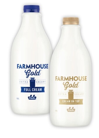 Coles Farmhouse gold milk 1.5 litre offer