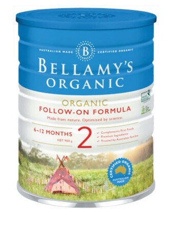 Coles Bellamy's organic milk drink stage 2 900g offer