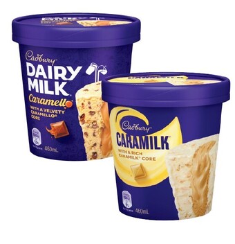 Coles Cadbury dairy milk tub 460ml offer