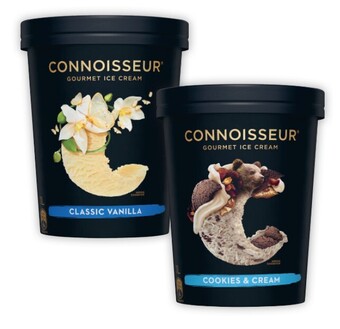 Coles Connoisseur ice cream tub 1 litre offer