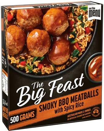 IGA On the menu the big feast frozen meal 480‑500g selected varieties offer