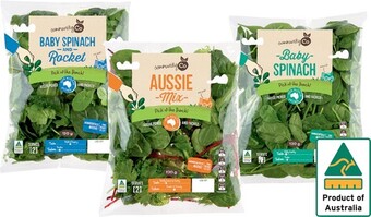 IGA Community co baby spinach 120g or spinach & rocket 120g or aussie mix 120g offer