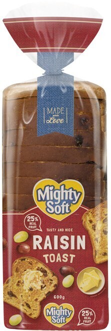 Mighty soft raisin toast 600g