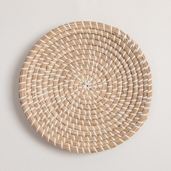 Pillow Talk Sebal seagrass woven wall hanging by habitat offer