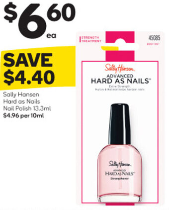 Woolworths Sally Hansen Hard as Nails Nail Polish 13.3ml offer