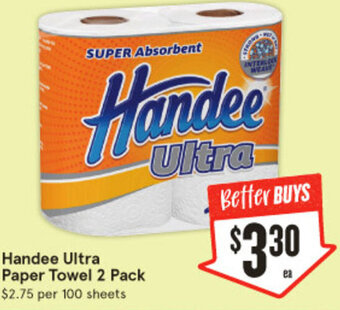 IGA Handee Ultra Paper Towel 2 Pack offer