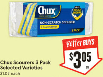 IGA Chux Scourers 3 Pack Selected Varieties offer