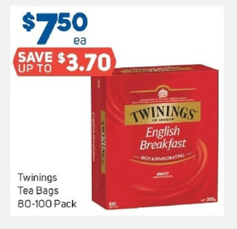 Foodland Twinings Tea Bags 80-100 Pack offer