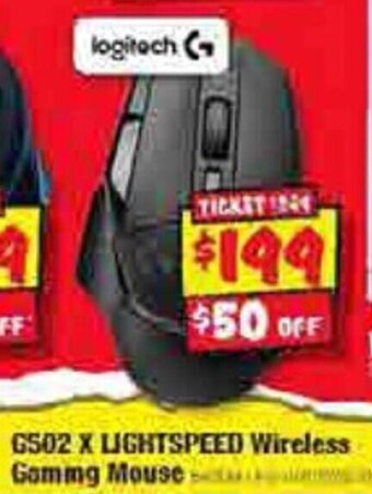 JB Hi-Fi G502 X LIGHTSPEED Wireless Gaming Mouse offer