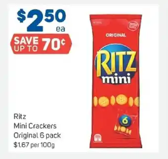 Foodland Ritz Mini Crackers Original 100g offer