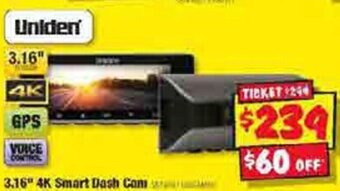 JB Hi-Fi 3,16" 4K Smart Dash Cam offer