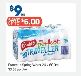 Foodland Frantelle Spring Water 1 Litre offer