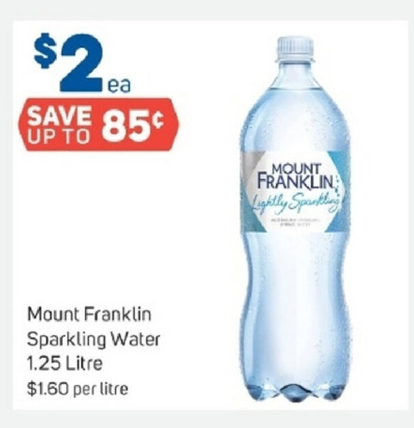 Mount Franklin Sparkling Water 1 Litre offer at Foodland