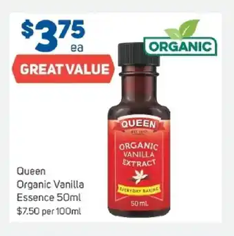 Foodland Queen Organic Vanilla Essence 50ml offer