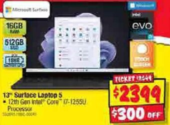 JB Hi-Fi 13" Surface Laptop 5 offer