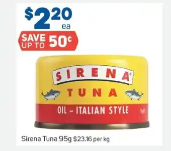 Foodland Sirena Tuna 100g offer