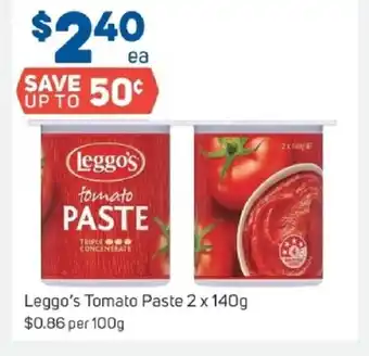 Foodland Leggo's Tomato Paste 2x140g offer