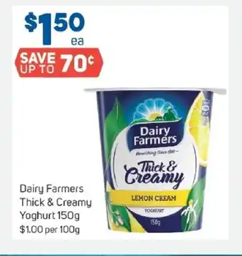 Foodland Dairy Farmers Thick & Creamy Yoghurt 100g offer