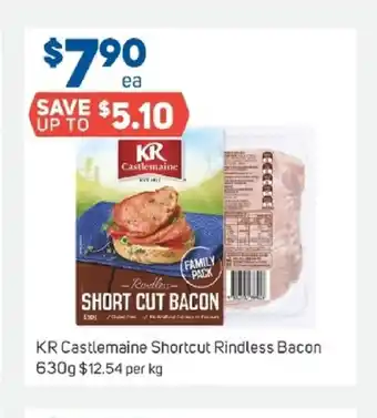 Foodland KR Castlemaine Shortcut Rindless Bacon 1kg offer