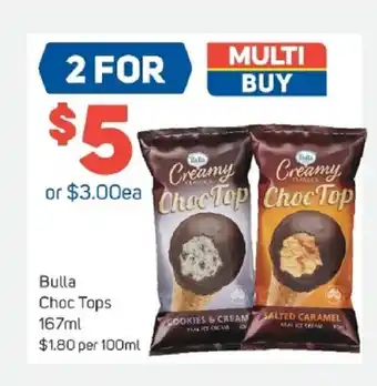 Foodland Bulla Choc Tops 167ml offer