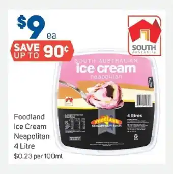Foodland Foodland Ice Cream Neapolitan 4 Litre offer