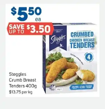 Foodland Steggles Crumb Breast Tenders 400g offer