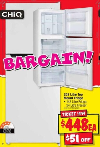 JB Hi-Fi 202 Litre Top Mount Fridge offer