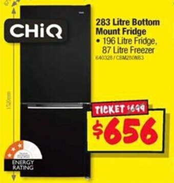 JB Hi-Fi 283 Litre Bottom Mount Fridge offer