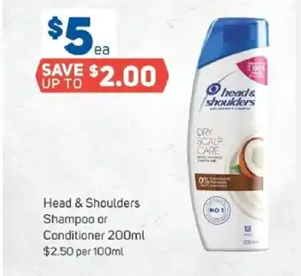 Foodland Head & Shoulders Shampoo or Conditioner 100ml offer