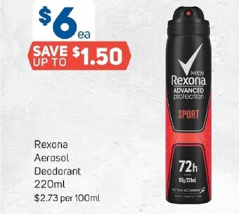 Foodland Rexona Aerosol Deodorant 220ml offer